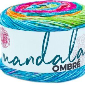 Lion Brand Yarn Mandala Ombre Happy Cake Medium Acrylic Yarn -  4 pack